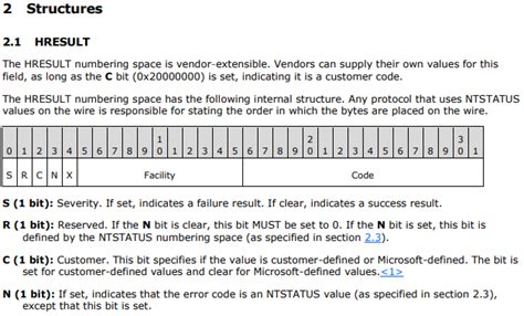 list of hresult error codes.